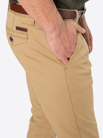 Coupe slim Pantalon chino 'GOWER' INDICODE JEANS en beige