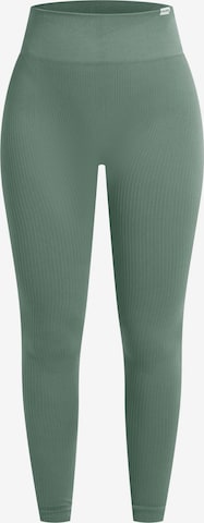Smilodox Amaze Ripp Compressive Leggings in Grün: Vorderseite