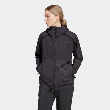 ADIDAS TERREX Outdoor Jacket in Black: front