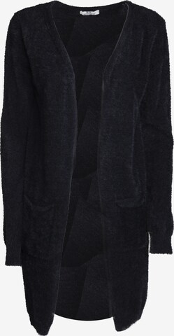 Influencer Knit Cardigan in Black: front