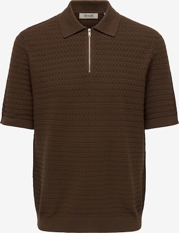 Only & Sons Sweater 'ONSMenu' in Brown: front