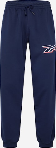 Effilé Pantalon de sport Reebok en bleu : devant