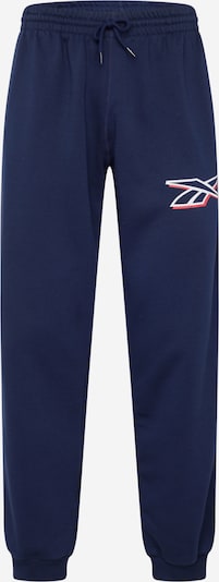 Reebok Pantalon de sport en bleu foncé / melon / blanc, Vue avec produit