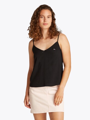 Tommy Jeans Top – černá: přední strana