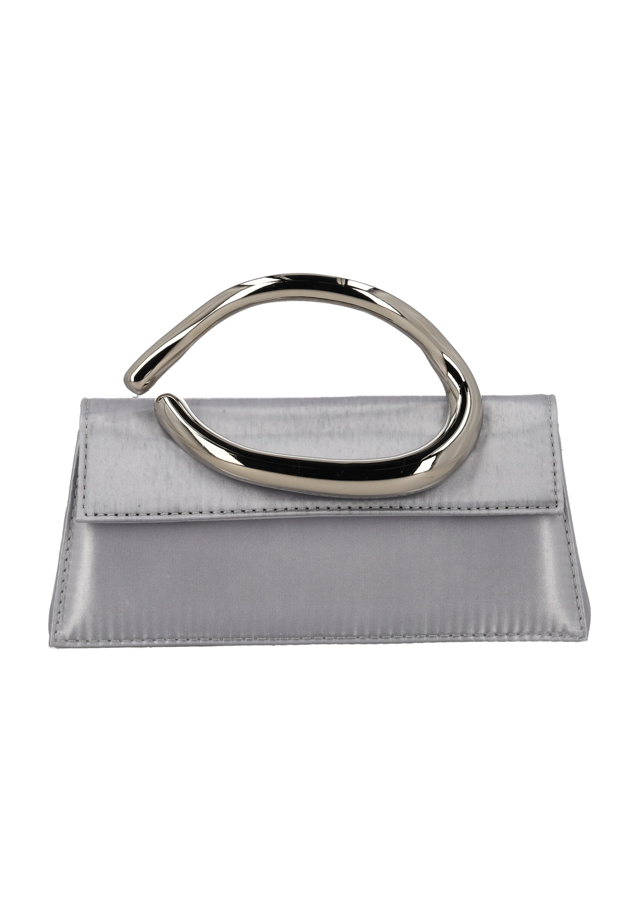 faina Clutch in Silver: front