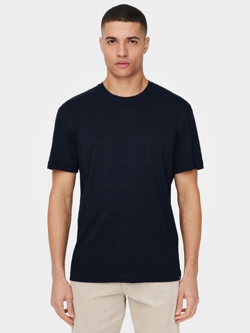 T-Shirt 'Max' Only & Sons en bleu : devant