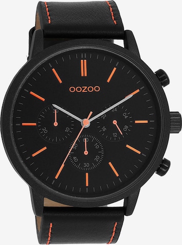 OOZOO Analog Watch in Black: front