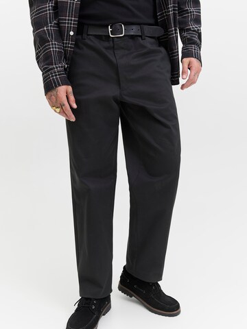 JACK & JONES Свободный крой Брюки-чинос 'JPSTKANE MASON' в Черный