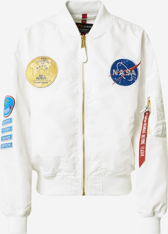 ALPHA INDUSTRIES Between-Season Jacket 'MA-1 TT' in White: front