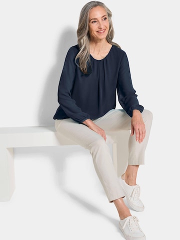 Goldner Bluse in Blau