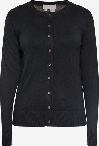 RISA Knit Cardigan in Black: front