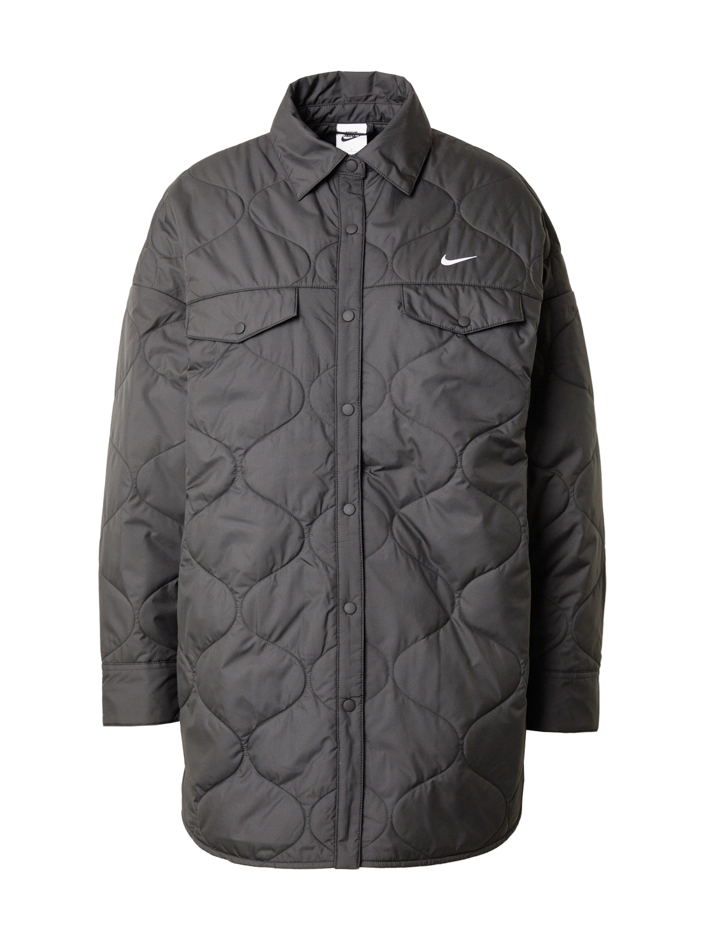Nike Sportswear Jacke 'ESSNTL' in Schwarz: Vorderseite