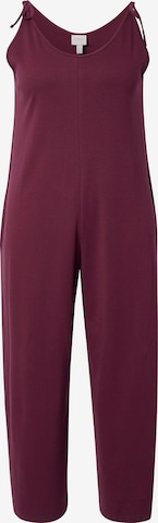 Ulla Popken Loosefit Jumpsuit in Rot: Vorderseite