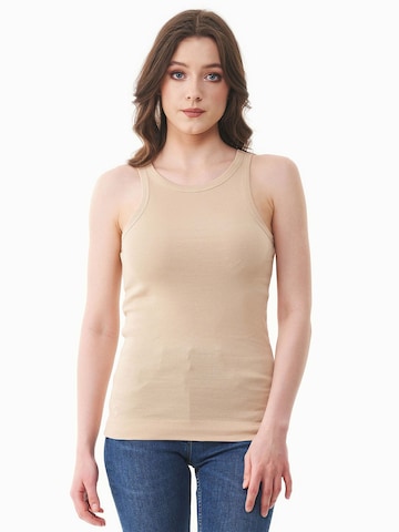 Organication Top in Beige: Vorderseite