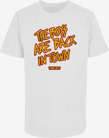 Merchcode Shirt 'Thin Lizzy - The Boys Stacked' in White: front