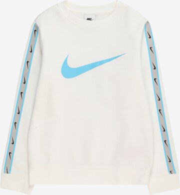 Nike Sportswear Sweatshirt 'REPEAT' in Wit: voorkant