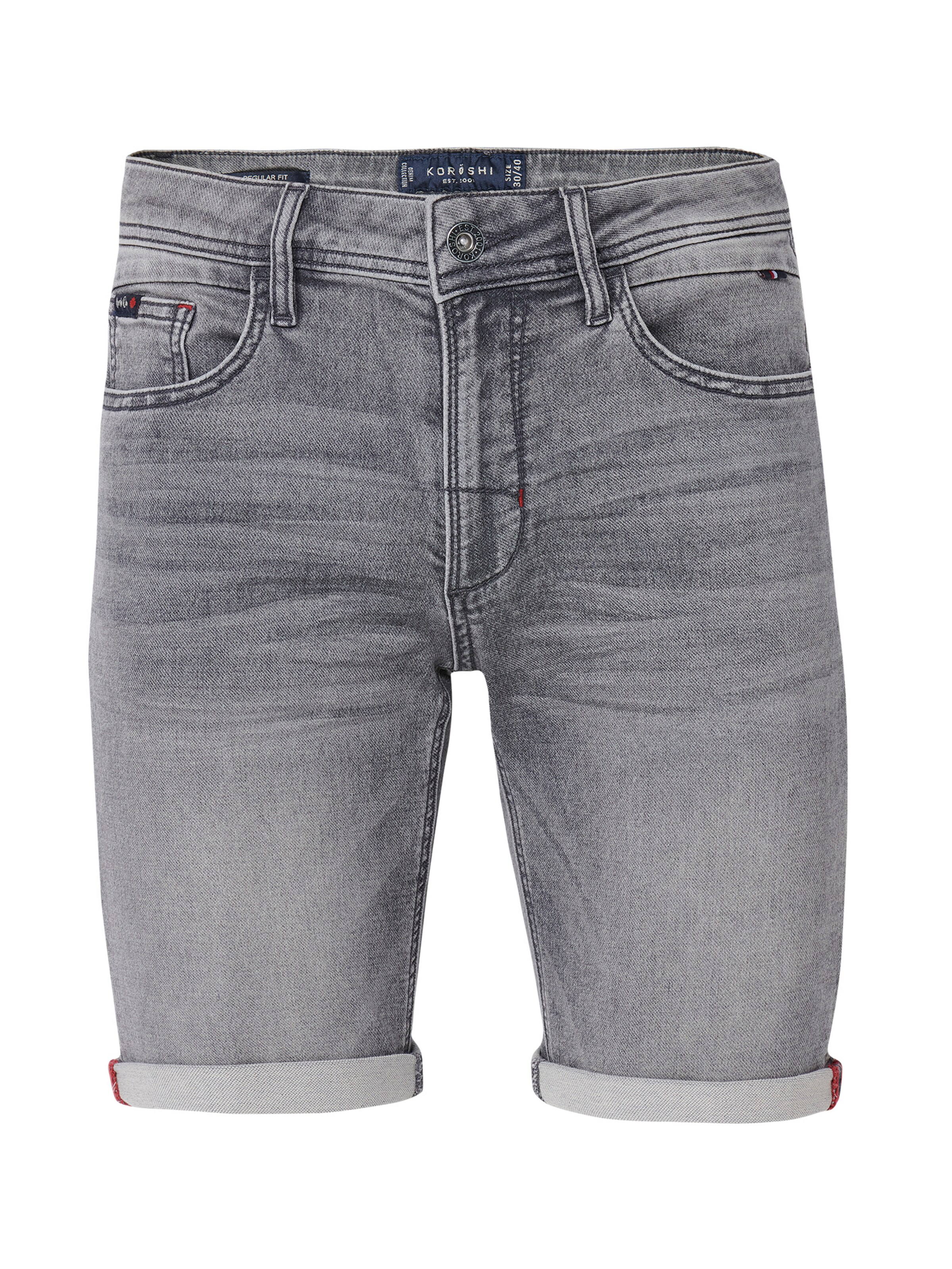 KOROSHI Regular Jeans in Grey: front