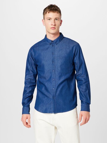 Regular fit Camicia 'Ivan' di ABOUT YOU in blu: frontale