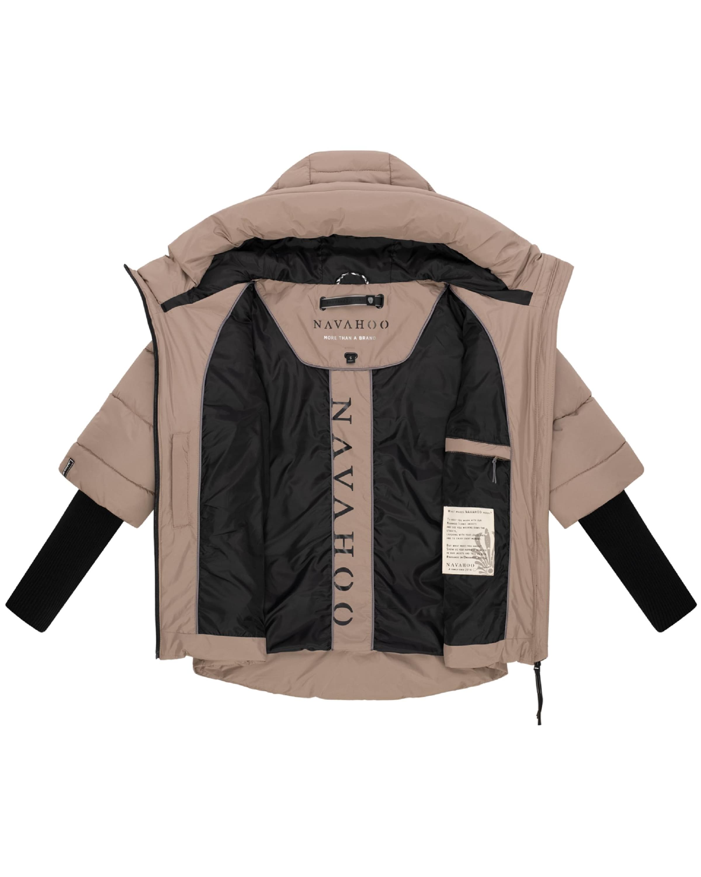 NAVAHOO Winter jacket 'Lotusherz XIV' in Brown
