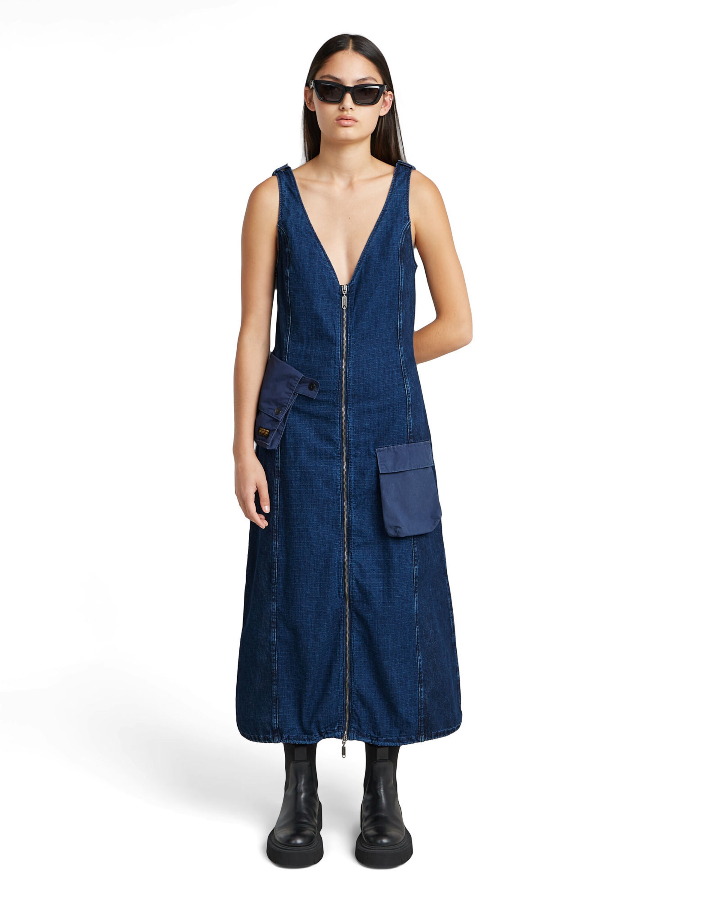 G-STAR Jurk in Blauw: voorkant