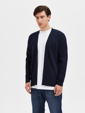 SELECTED HOMME Knit Cardigan 'RODGER' in Blue: front