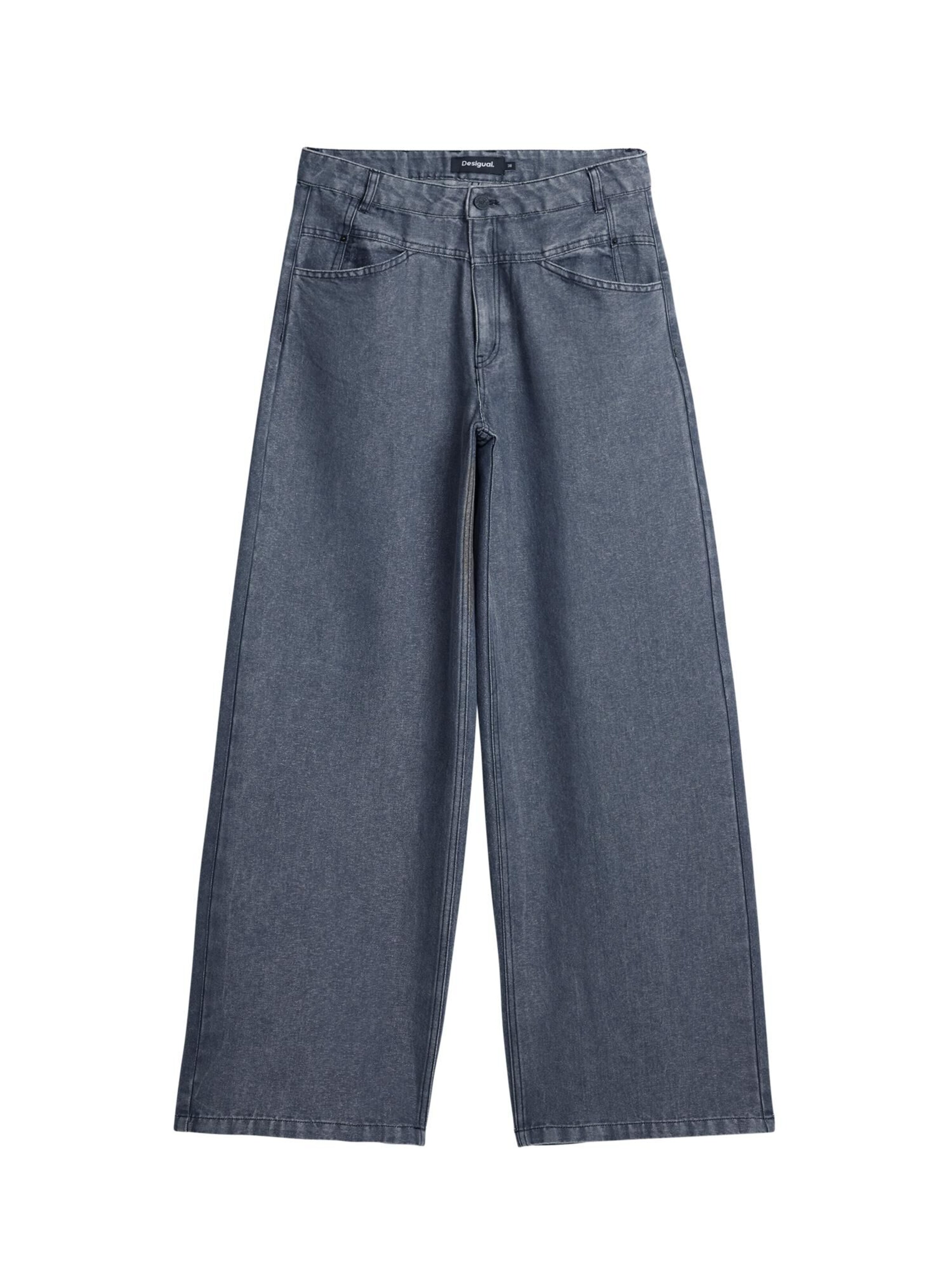 Desigual Voľný strih Džínsy - Sivá: predná strana