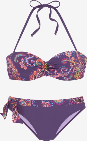 Bandeau Bikini VIVANCE en violet : devant