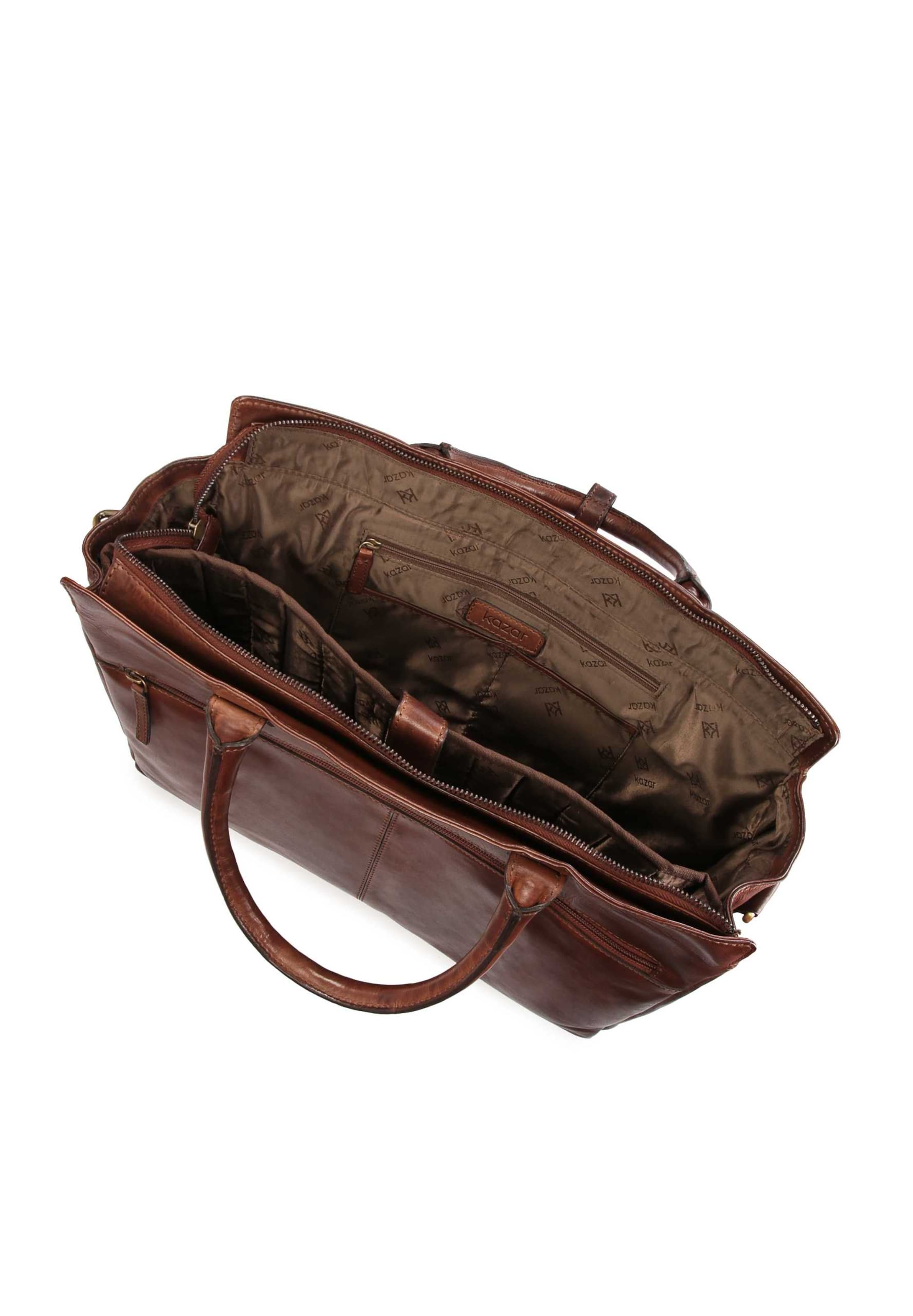 Kazar Document Bag in Brown