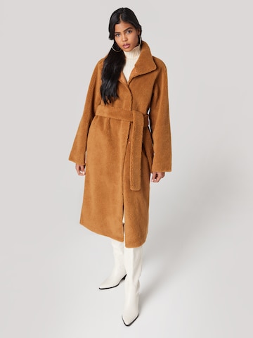 Katy Perry exclusive for ABOUT YOU Between-Seasons Coat 'Joelle' in Brown: front