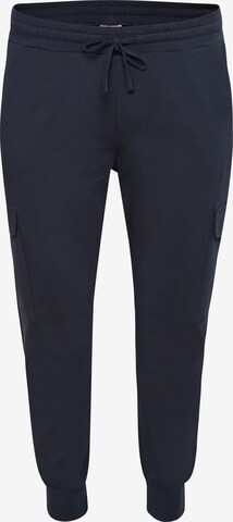 KAFFE CURVE Tapered Trousers 'Sine' in Blue: front