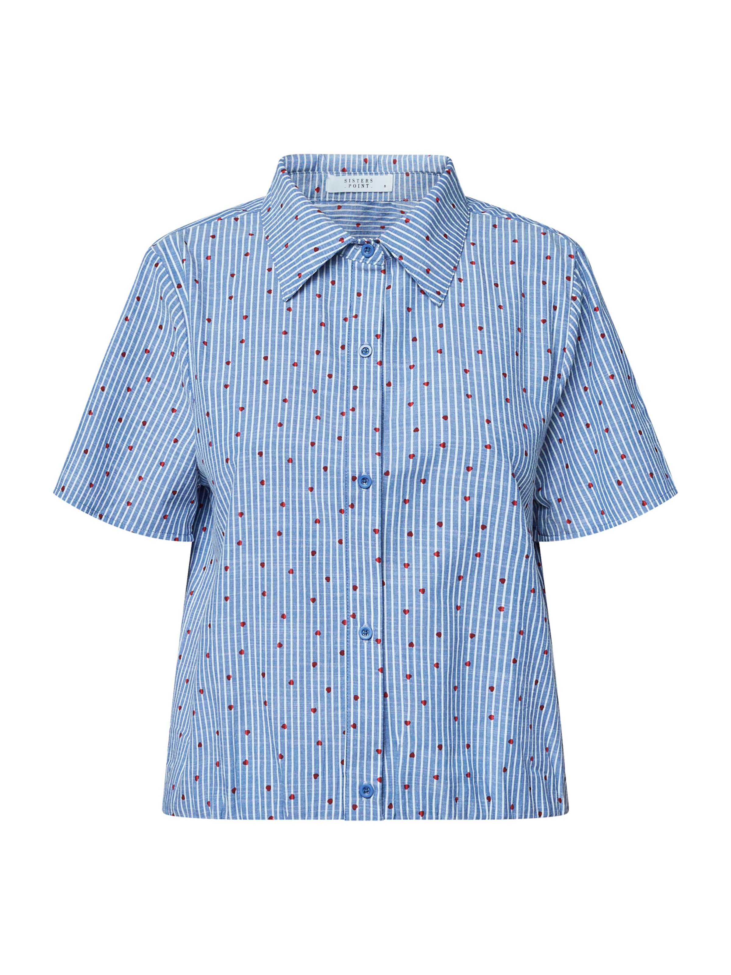 SISTERS POINT Bluse 'GUFO' in Blau: Vorderseite