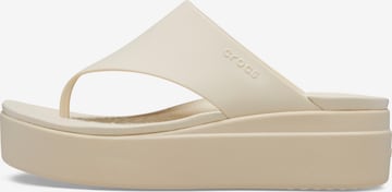 Crocs T-Bar Sandals 'Brooklyn' in White: front