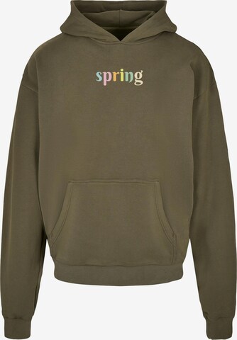 Sweat-shirt 'Spring - Spring' Merchcode en vert : devant