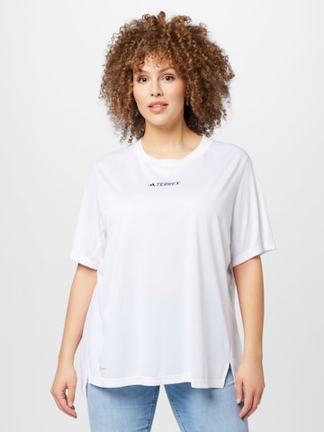 ADIDAS TERREX Performance Shirt 'Multi ' in White: front