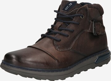 bugatti Lace-Up Boots 'Percy' in Brown: front