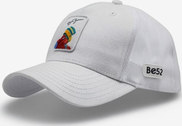Be52 Cap 'Scuderia' in Weiß: Vorderseite
