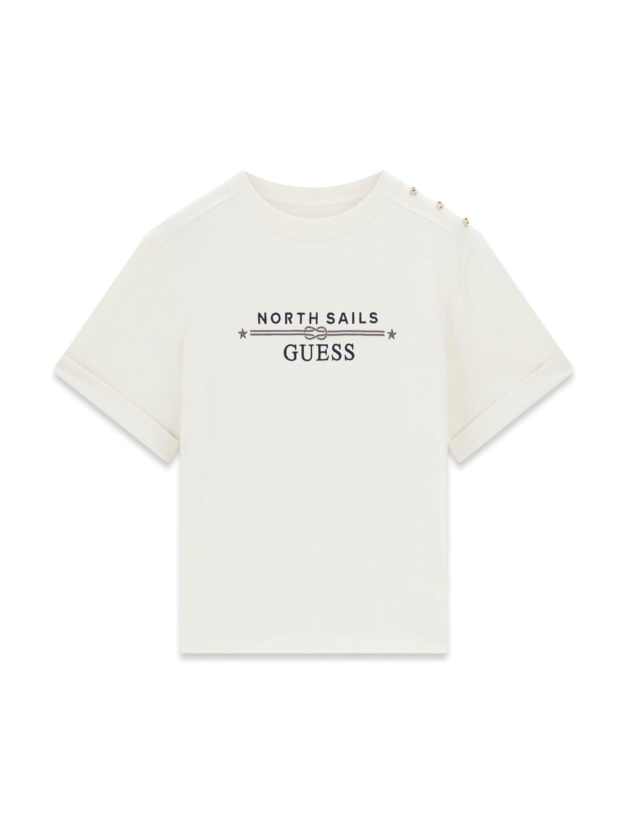 T-shirt GUESS en beige : devant