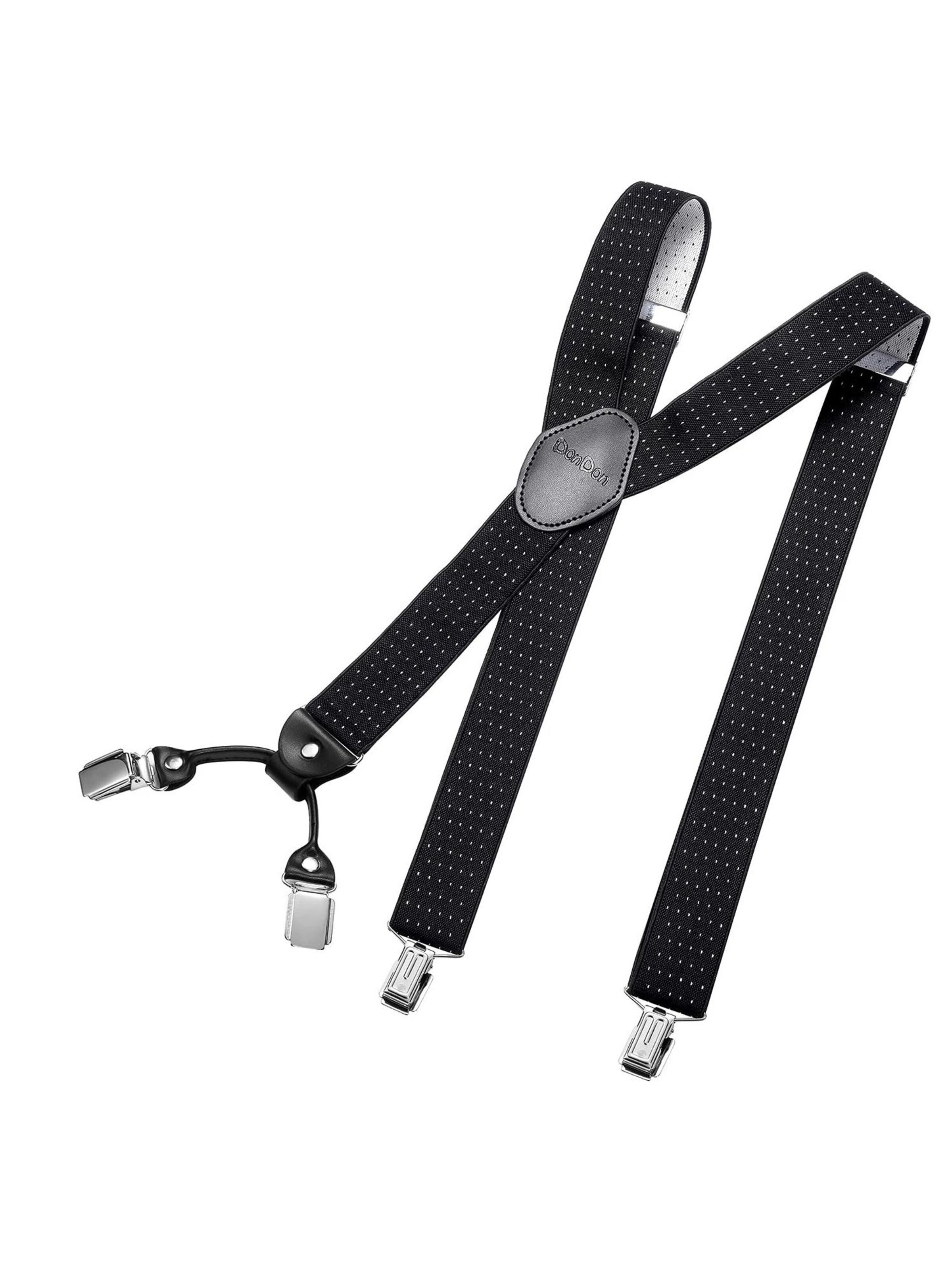 DonDon Suspenders 'DonDon Hosenträger Herren 3,5 cm breit dunkelrot für Anzug Jeans Chinos Vintage' in XS-XL in Off white, Item view