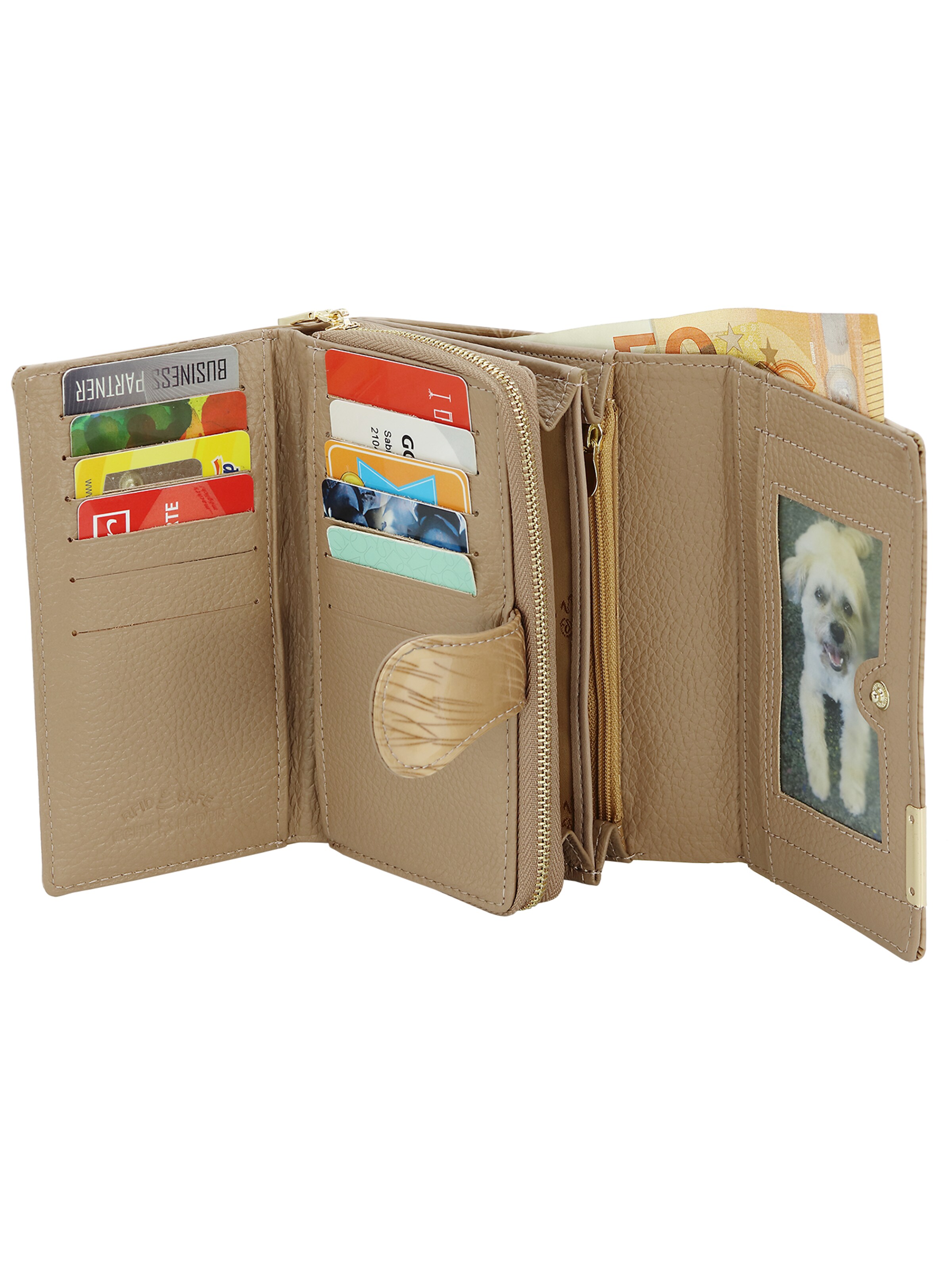 Jennifer Jones Wallet in Beige