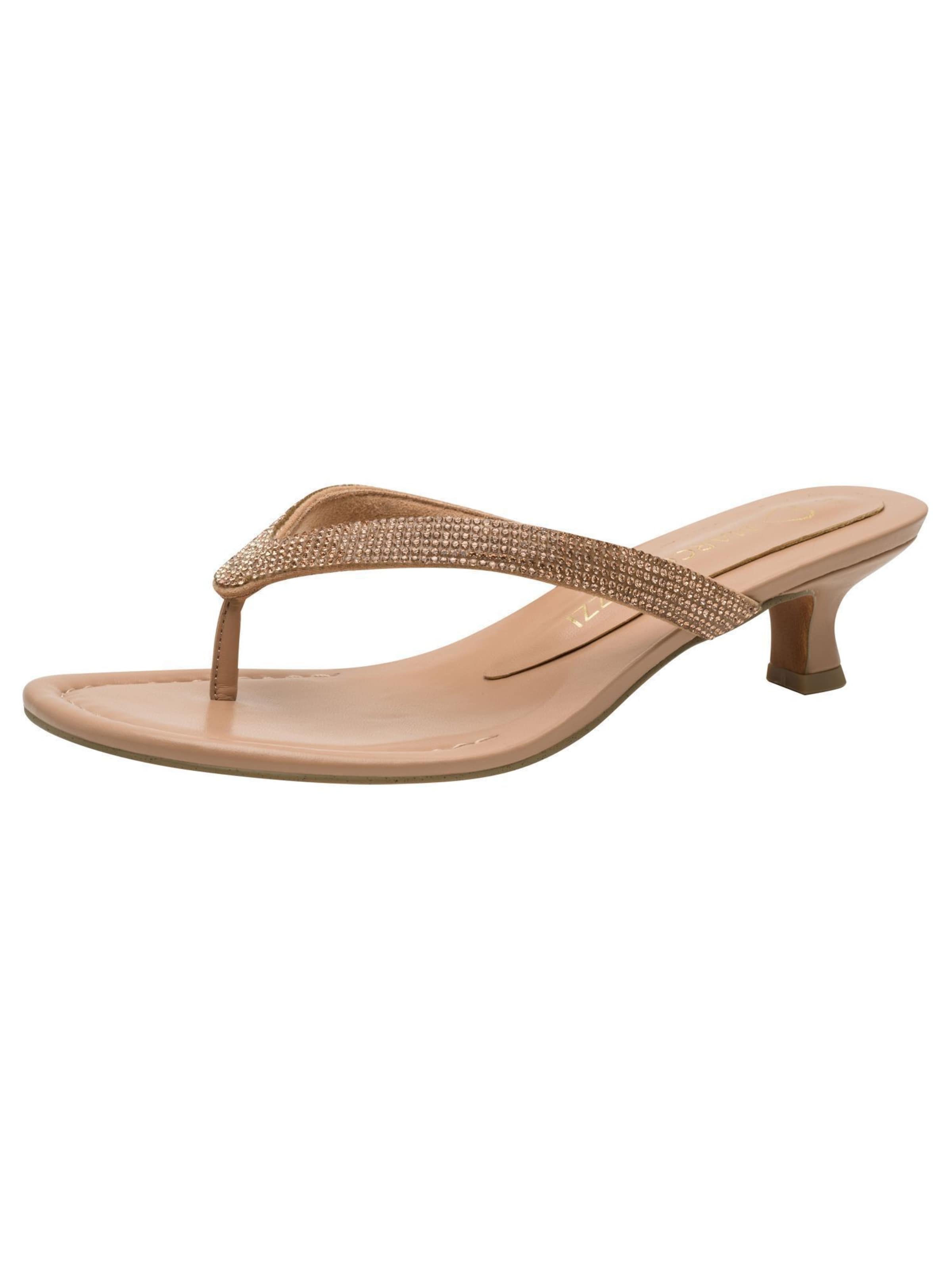 Tongs MARCO TOZZI en beige : devant