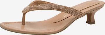 Tongs MARCO TOZZI en beige : devant
