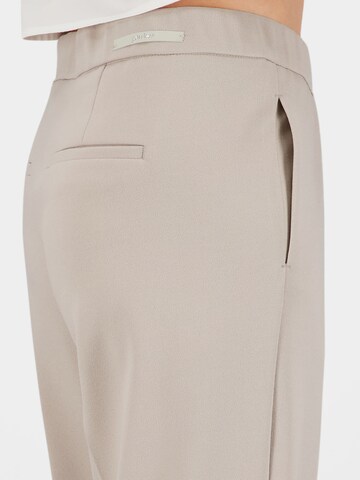 Gardeur Regular Trousers with creases 'Franca800' in Beige