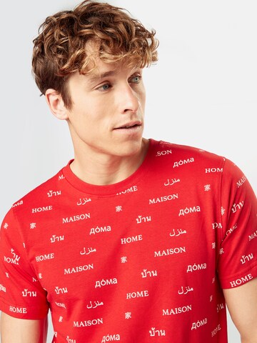 Mister Tee Shirt 'Home' in Rood