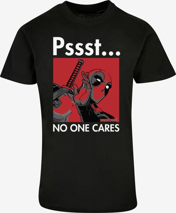 Maglietta ' Deadpool - No One Cares' di ABSOLUTE CULT in nero: frontale