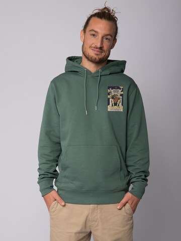Sweat-shirt ' Tarot The Emperor ' Watapparel en vert : devant