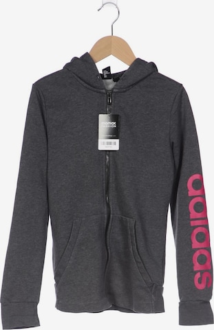 ADIDAS PERFORMANCE Sweatshirt & Zip-Up Hoodie in XXXS-XXS in Grey: front