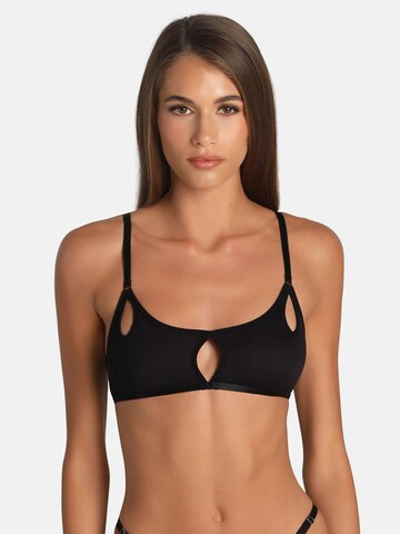 OW Collection Bralette Bra 'CALLA' in Black: front