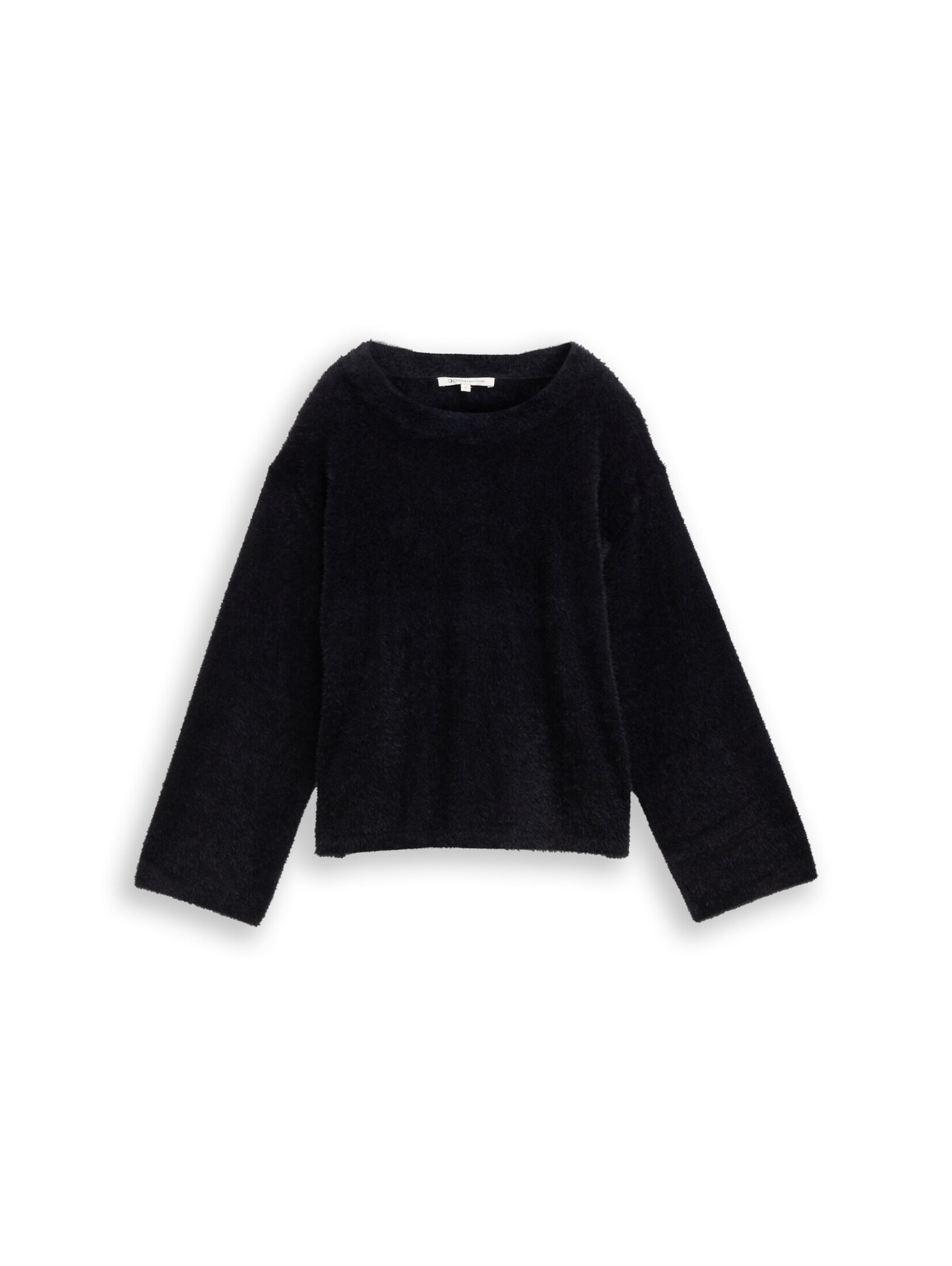 TOM TAILOR DENIM Sweater in Black: front