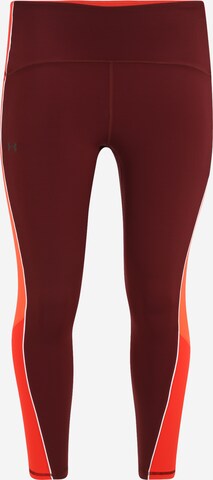 UNDER ARMOUR Skinny Sporthose 'Rush' in Rot: predná strana