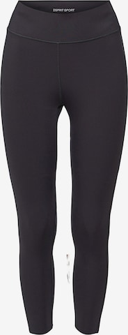 Skinny Pantalon de sport ESPRIT en noir : devant